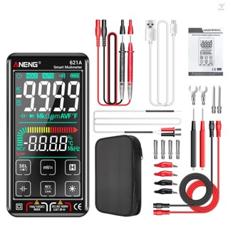 Aneng 621A 觸控式螢幕智慧數字萬用表 9999 計數自動量程可充電便攜式 NCV 萬能表電壓表電流表