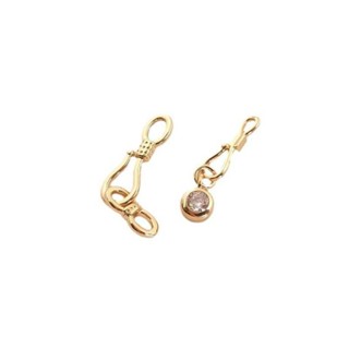宏雲Hongyun-Ala新品-14K包金保色8字扣連線S扣鋯石吊墜手鏈項鍊扣diy魚鉤扣首飾品配件
