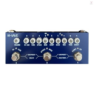 Toyutw)m-vave CUBE BABY 便攜式多功能低音組合效果踏板帶無線音樂播放電話錄音音訊介面功能