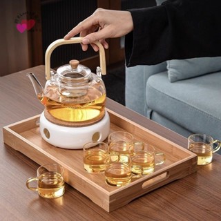 時光文創好物推薦限時下殺新款熱賣玻璃煮茶壺泡茶煮茶爐傢用單壺罐罐茶提樑燒水壺燭臺保溫圍爐煮茶