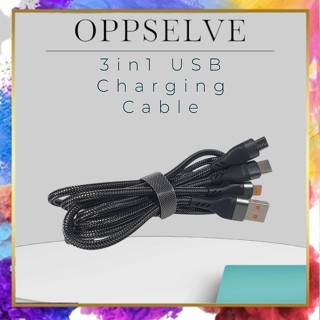 OPPSELVE 3in1 Micro USB Lightning USB Type C 充電器線 5V/6A 1.2M