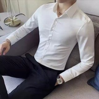 男士彈力健身小外套 四季運動休閒長袖薄款襯衫 翻領襯衫商務健身外套