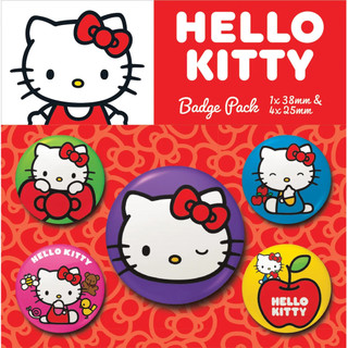 【三麗鷗】HELLO KITTY 凱蒂貓可愛動作徽章組