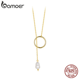Bamoer 925 純銀項鍊珍珠設計珠寶禮物女士