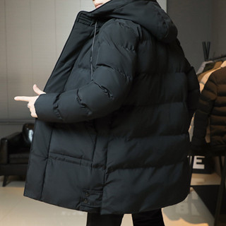 M-8XL大尺碼外套 男生外套 棉服外套 鋪棉外套 羽絨棉外套 中長款麵包服 保暖外套 防風外套 連帽外套 韓版外套 麵