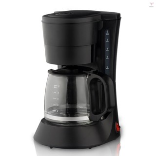 Toyutw)電動咖啡機滴漏式咖啡機帶 600ml/20.3oz 咖啡壺濃縮咖啡機 600W 加熱咖啡茶壺帶防滴漏功能人