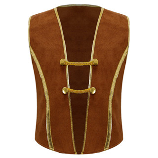 Moily 兒童男孩中世紀海盜服裝海盜背心文藝復興海盜服裝萬聖節角色扮演派對服裝