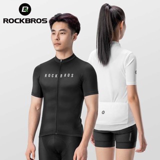 Powerband ROCKBROS 男式騎行服女式速乾透氣山地公路自行車短衣防曬修身反光自行車襯衫