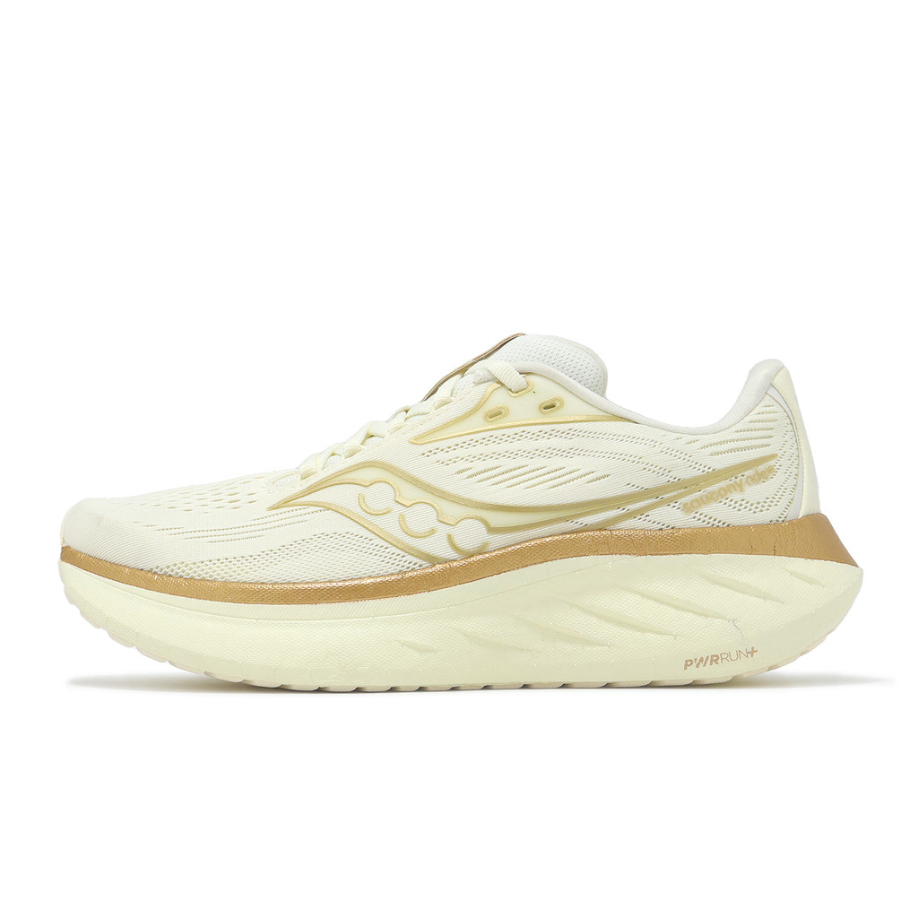 Saucony 慢跑鞋 Ride 18 路跑 輕量 緩震 厚底 索康尼 香草白 女鞋 [ACS] S11000104
