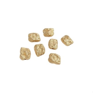 臺灣出貨-Ala-0205---14k包金保色異形不規則石頭型隔珠散珠diy手工串珠手鍊項鍊配珠