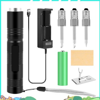 全新 E10 介面電池烙鐵電動 USB 無線烙鐵 18650 電池供電,帶 LED 燈