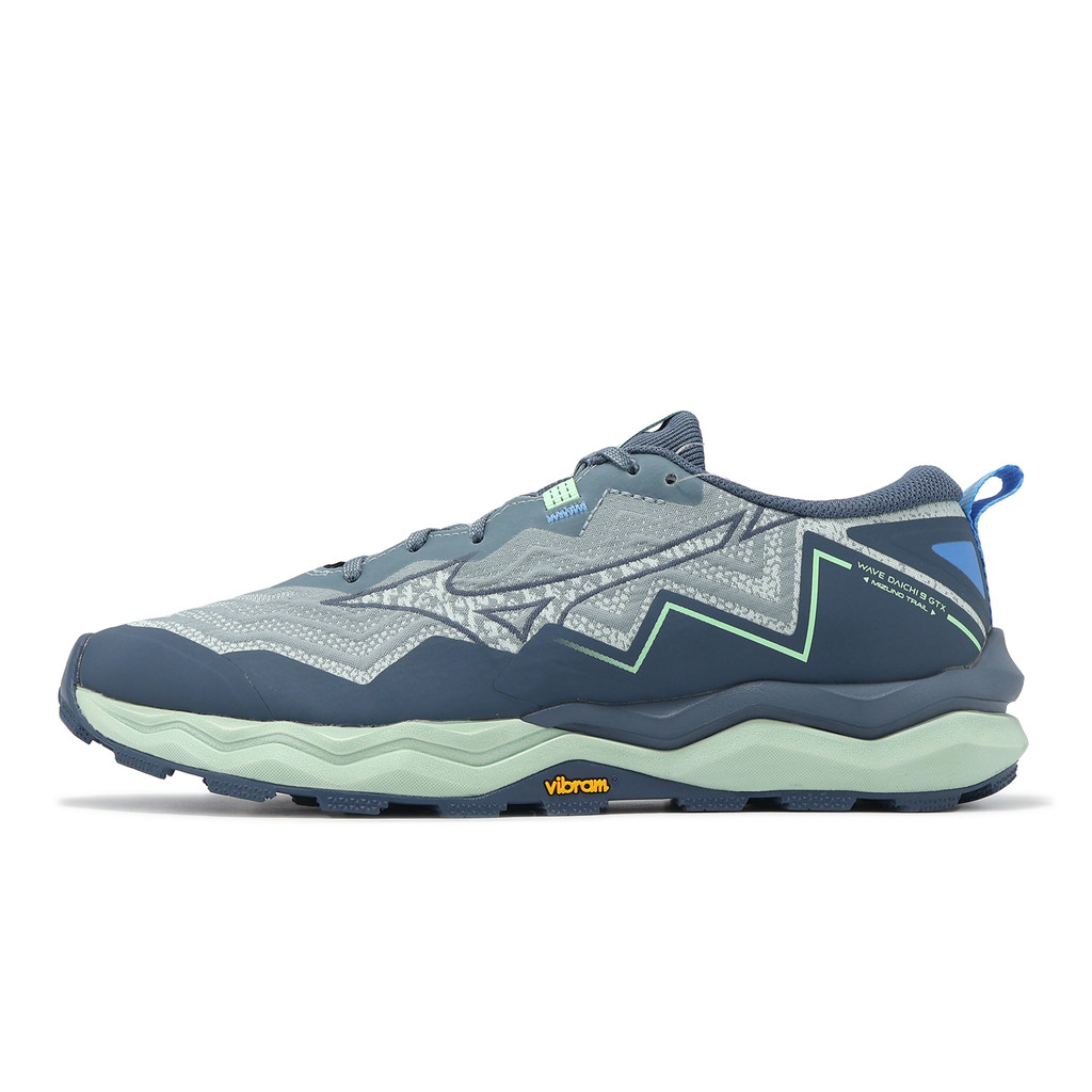 Mizuno 越野跑鞋 Wave Daichi 9 GTX 男鞋 防水 藍綠 美津濃 [ACS] J1GJ2556-02