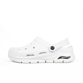 Skechers Arch Fit Foamies 男 運動休閒涼鞋 洞洞鞋 防水 舒適 白 [243160WNV]