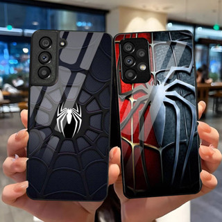 SAMSUNG 蜘蛛俠 04 鋼化玻璃手機殼適用於三星S9 Plus S10 S10e S20 FE S20 Plus