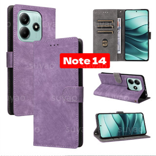 適用於 Redmi Note 14 5G 4G 2025 手機殼翻蓋拉鍊皮革錢包卡槽外殼 Note14 Note14Pr
