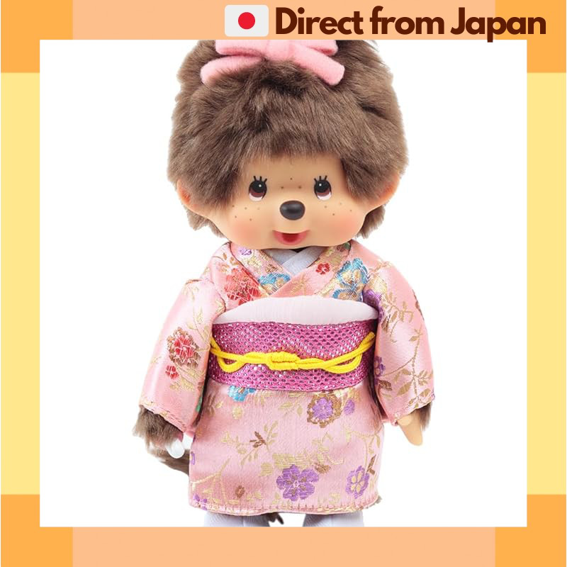 [蒙奇奇 Monchhichi] 久月官方原創 粉色和服造型女孩子玩偶 IPM-17-Z 