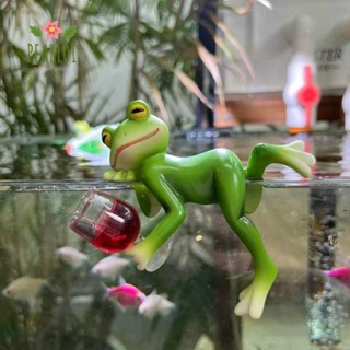 PEARL01青蛙裝飾擺飾,微型工藝品懸掛花盆邊緣玻璃魚缸掛件,熱賣桌面雕像樹脂懸掛裝飾模擬動物擺飾