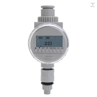 白色太陽能液晶屏花園灌溉控制自動節水灌溉控制器數字澆水定時器