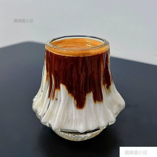 ⭐創意玻璃杯 火山與咖啡 ins風 富士山設計 小眾玻璃杯 咖啡杯 牛奶杯u