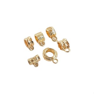 宏雲Hongyun-Ala新品-14K包金保色手鏈隔珠桶珠帶吊圈吊墜扣diy手工手串項鍊首飾品配件