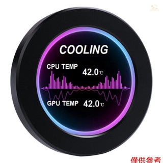 電腦 Cpu Ips 水冷 Cpu 溫度顯示電腦螢幕圓形 2.1in Ips 水冷 [sz1]便攜式 Tolo-5.20