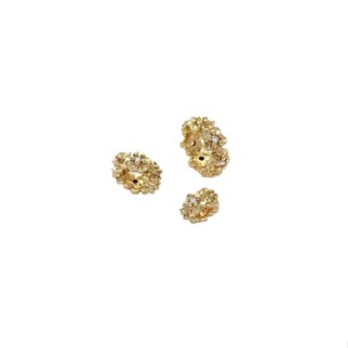 宏雲Hongyun-Ala新品-保色14K包金鋯石花環隔珠花形圓環路路通手工串珠diy手鏈飾品配件