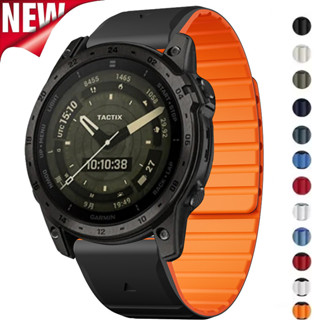 22 毫米 26 毫米磁性運動矽膠錶帶相容 Garmin Fenix 8 E 7 7X 6 6X 5X Plus/Epi