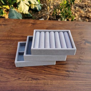 戒指盒 絨布 耳飾展示託盤放戒指耳環耳環的抽屜手飾品架子分隔內襯 首飾盒2066