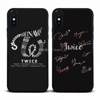 📼台灣出貨📱 Twice標誌簽名款iPhoneX手機殼 蘋果6s磨砂7全包12pro適用軟14 twice手機殼