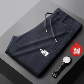 直條燈芯絨休閒褲男秋冬款輕奢鬆緊腰男士休閒褲舒適彈力男裝褲子