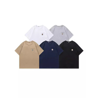 卡哈特Carhartt 經典款小標口袋短袖T恤寬鬆時尚圓領