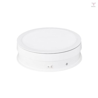Toyutw)20cm 電動旋轉展示架旋轉轉盤 10kg/22lbs 負載能力 360°帶 LED 燈的可旋轉顯示轉盤,