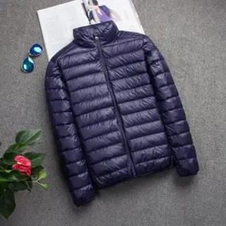 男冬中青年短版連帽羽絨棉服外套 輕薄立領男士外套