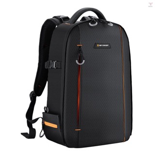 K&f CONCEPT 相機揹包防水相機包 18L 大容量相機包帶 14.1 英寸筆記本電腦隔層三腳架支架,適用於女士男