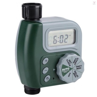 灌溉水定時器控制器花園電子可程式設計自動澆水定時器防水水龍頭到軟管定時器,帶 LCD 顯示屏,適用於戶外夥伴