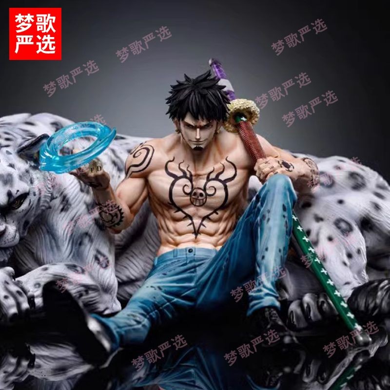 ✨【現貨shf 普烏】gk  shf 海賊王  公仔   BT坐姿羅海賊王特拉法爾加.羅七武海第二彈動漫GK手辦桌搭擺件