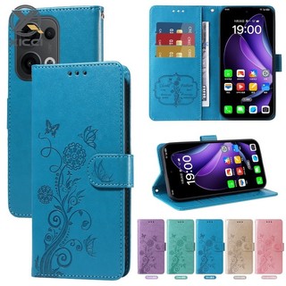 XICCI 適用於 OPPO Reno 14 5G/Reno 14Pro 5G/Reno 14F 5G 手機殼花卉壓花蝴