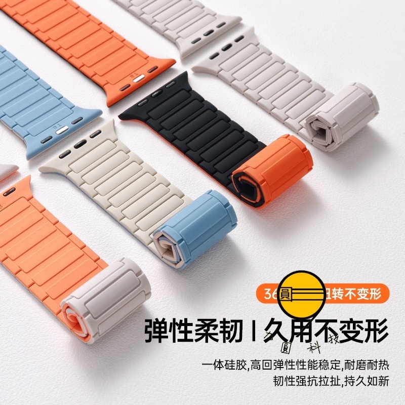 ins爆款 適用 Apple Watch 11 10 錶帶9 8 7 SE 蘋果手錶錶帶 42mm 46mm 磁力錶帶