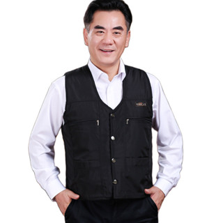 男士中老年男裝棉馬甲 刷毛加厚毛內膽外套 無袖背心秋冬保暖馬夾
