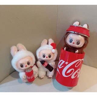 正品 POP MART 泡泡瑪特 LABUBU THE MONSTERS可口可樂 搪膠臉盲盒 毛絨手辦公仔 盲抽拉布布