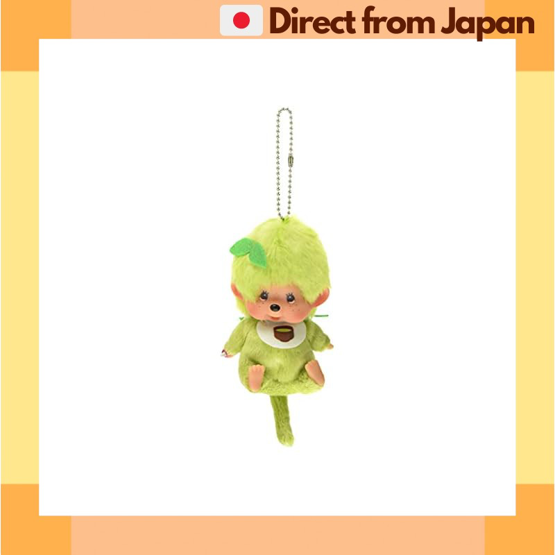 [蒙奇奇 Monchhichi] Sekiguchi 抹茶 SS男孩大頭公仔 鑰匙圈 約11cm [日本直送]