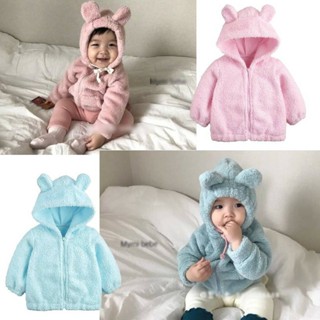 5折出清~臺灣現貨 冬季珊瑚絨小童造型外套,9m/12m/18m/24m/100