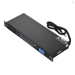 Vs-1028 10 10 插座機架式電源序列控制器調節器浪湧保護器電源調節器帶 LCD 顯示 USB 介面,用於 DJ