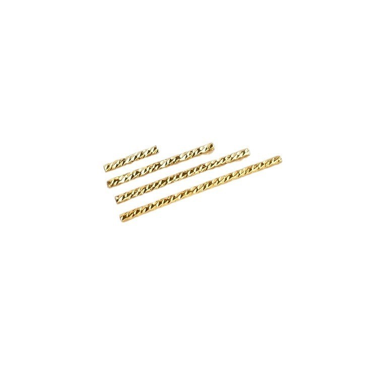 宏雲Hongyun-Ala新品-銅鍍18k真金玫瑰金白金色刻面直管diy手作串珠首飾品手鍊彎管配件