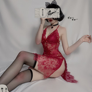 新款情趣內衣女性感蕾絲吊帶裙係帶睡裙製服誘惑歐美睡衣