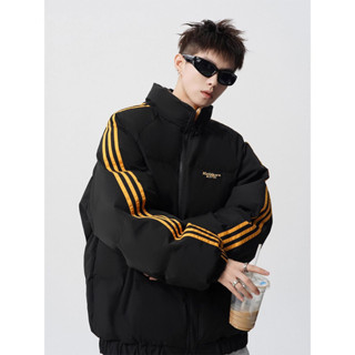 男外套 羽絨外套 美式棉服 潮牌寬鬆加厚撞色麵包服保暖情侶棉衣外套 羊羔絨 棉服 羽絨 外套 冬季外套 棉衣 安木與島