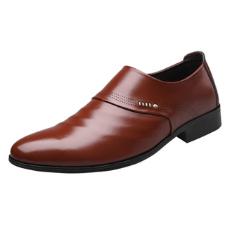 Shoesmen新品皮鞋男士休閒單鞋男士尖頭單鞋超值優惠