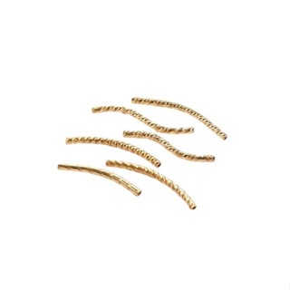 宏雲Hongyun-Ala新品-14K包金保色切面刻面彎管S形管diy手工製作手鏈串首飾品配件資料