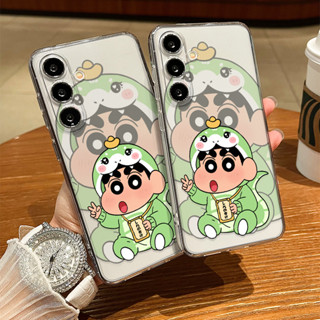 來圖客製化定製 蛇年頭套蠟筆小新手機殼 三星 S22 S23 S24 S25 PLUS ULTAR 透明防摔矽膠 殼代表