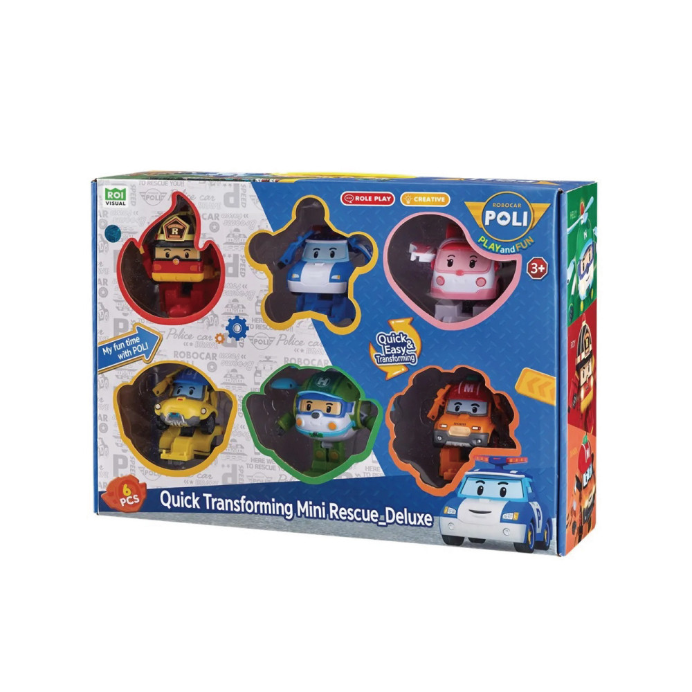 Robocar Poli救援小英雄波力  POLI BABE  3吋簡易變形車套組 ToysRUs玩具反斗城